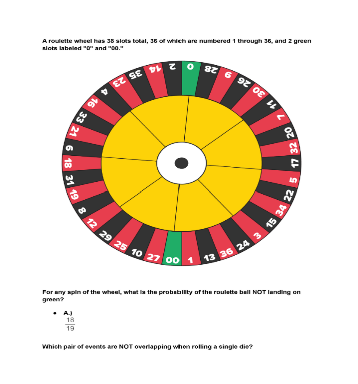 A Roulette Wheel Has 38 Slots