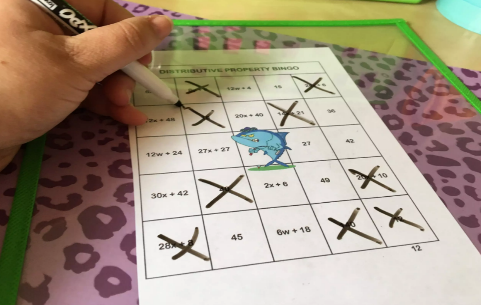 Math review game Bingo